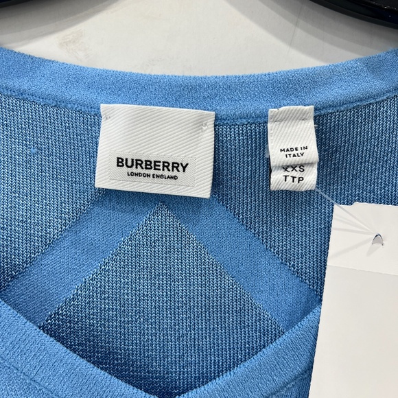 $1890 Burberry Blue Bandage Slim Fit Bodycon Orietta Mini Dress size XXS - Picture 13 of 13